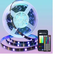 Ken Black RockJam 5m Smart LED Strip Light with Remote Control| Gaming Accessories