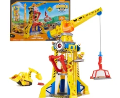 Ken Black Rubble and Crew Bark Yard Crane Tower Playset with Rubble Action Figure| Preschool & Electronic Learning