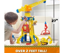 Ken Black Rubble and Crew Bark Yard Crane Tower Playset with Rubble Action Figure| Preschool & Electronic Learning