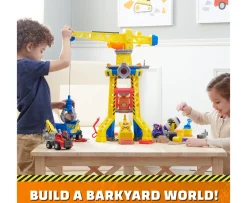 Ken Black Rubble and Crew Bark Yard Crane Tower Playset with Rubble Action Figure| Preschool & Electronic Learning