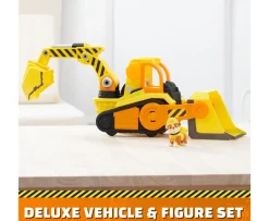 Ken Black Rubble and Crew Barkyard Deluxe Bulldozer Construction Truck  and Rubble Action Figure| Preschool & Electronic Learning