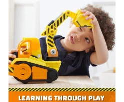 Ken Black Rubble and Crew Barkyard Deluxe Bulldozer Construction Truck  and Rubble Action Figure| Preschool & Electronic Learning