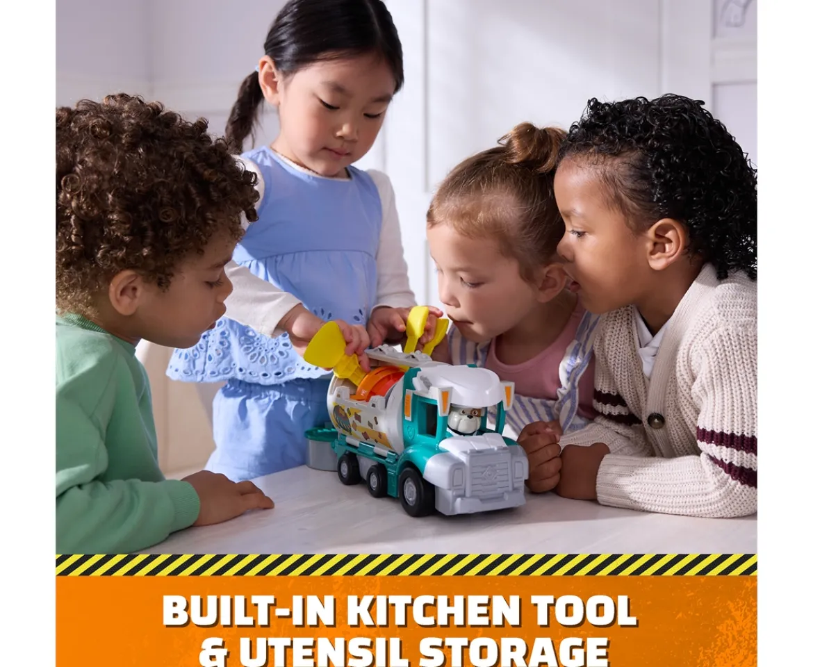 Ken Black Rubble and Crew, Growlin’ Grub Food Truck Kinetic Sand Playset| Preschool & Electronic Learning