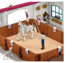 Ken Black Schleich Horse Club 42639 Peppertree Riding Arena Playset| Farm Model Vehicles & Playsets