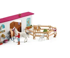 Ken Black Schleich Horse Club 42639 Peppertree Riding Arena Playset| Farm Model Vehicles & Playsets