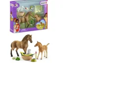 Ken Black Schleich Horse Club 42432 Sarah's Baby Animal Care Set| Farm Model Vehicles & Playsets|Dolls & Dollhouses