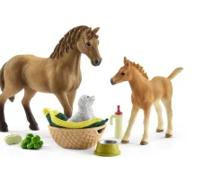 Ken Black Schleich Horse Club 42432 Sarah's Baby Animal Care Set| Farm Model Vehicles & Playsets|Dolls & Dollhouses
