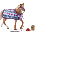 Ken Black Schleich Horse Club English Thoroughbred with Blanket 42360| Dolls & Dollhouses