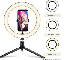 Ken Black Selfie Ring LEG Light with Phone Holder| Gaming Accessories|Imaginative Play