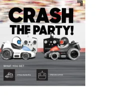 Ken Black Sharper Image Motor Battles Radio Control Bumper Cars 2-Pack Bundle| Building & Vehicle Toys