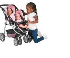 Ken Black Silver Cross Dolls Twin Wave Stroller| Dolls & Dollhouses