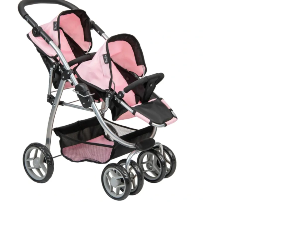 Ken Black Silver Cross Dolls Twin Wave Stroller| Dolls & Dollhouses