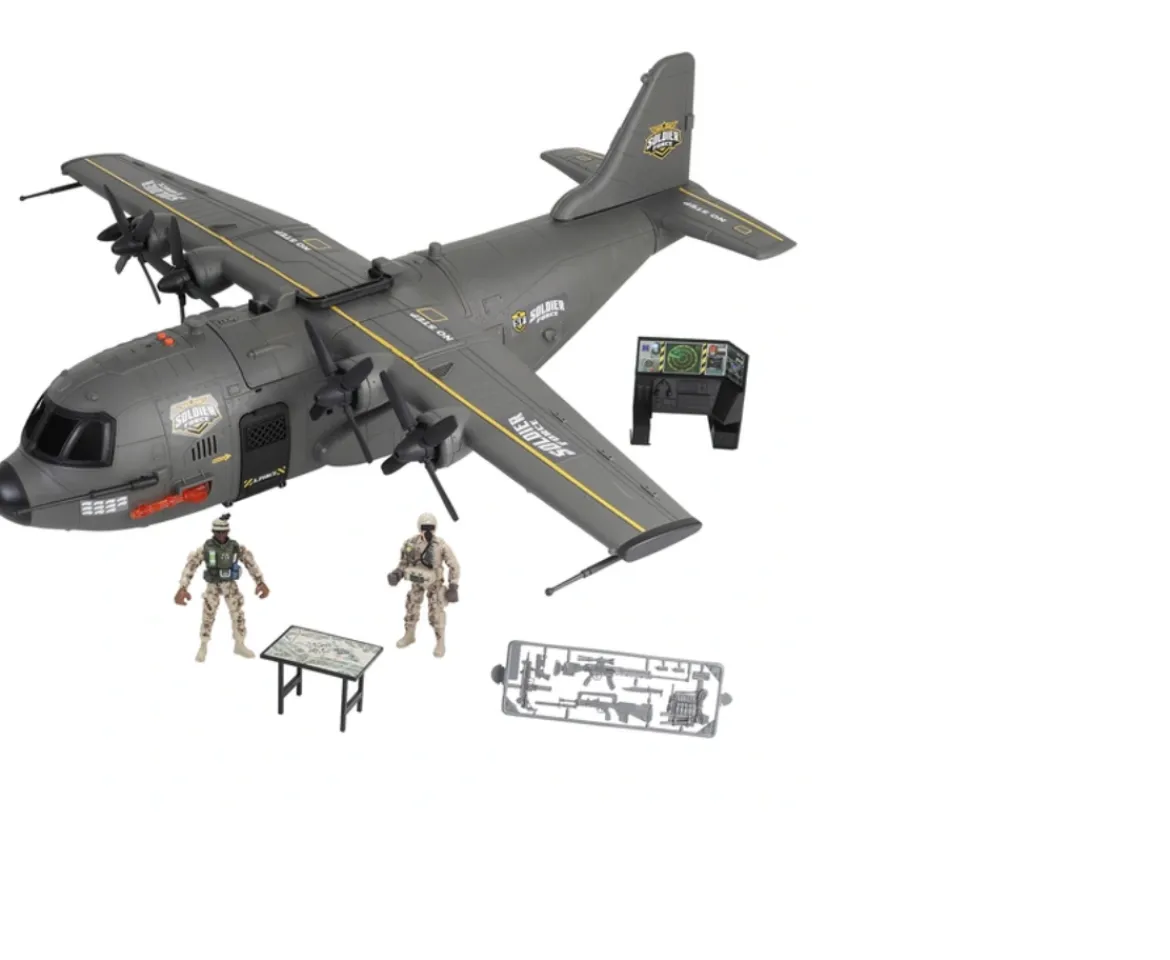 Ken Black Soldier Force Lights and Sounds Hercules Cargo Plane Set| Action Figures & Playsets