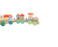 Ken Black Squirrel Play Safari Wooden Stack 'n' Go Train set| Wooden Toys|Preschool & Electronic Learning