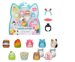 Ken Black Squish-a-longs by Original Squishmallows 8 Pack - Series 1, Style 2 - (8) 1” Mini-Squish with 2 Acce| Soft Toys