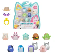 Ken Black Squish-a-longs by Original Squishmallows 8 Pack - Series 1, Style 1 - (8) 1” Mini-Squish with 2 Acce| Soft Toys