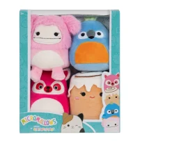 Ken Black Squishmallows Original Micromallows 4-Pack – Brina Bigfoot, Chanel Cinnamon Roll, Lucia Lemur, Tenis| Soft Toys