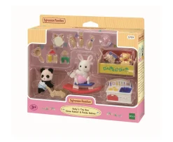 Ken Black Sylvanian Families Baby's Toy Box -Snow Rabbit & Panda Babies-| Dolls & Dollhouses