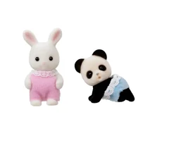Ken Black Sylvanian Families Baby's Toy Box -Snow Rabbit & Panda Babies-| Dolls & Dollhouses