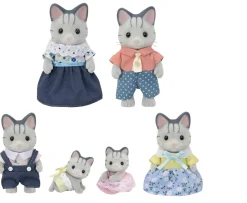 Ken Black Sylvanian Families Fisher Cat Family 6 Pack| Dolls & Dollhouses