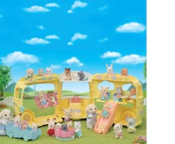 Ken Black Sylvanian Families Rainbow Fun Nursery Bus Playset| Dolls & Dollhouses
