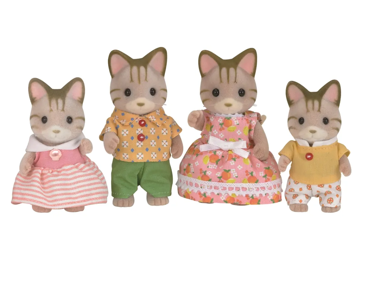 Ken Black Sylvanian Families Striped Cat Family| Dolls & Dollhouses