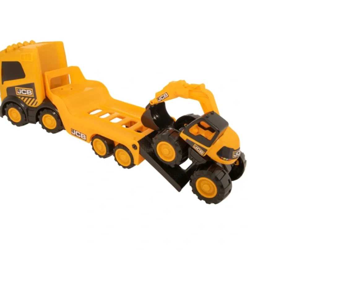 Ken Black Teamsterz JCB Mega Transporter With Excavator| Action Figures & Playsets