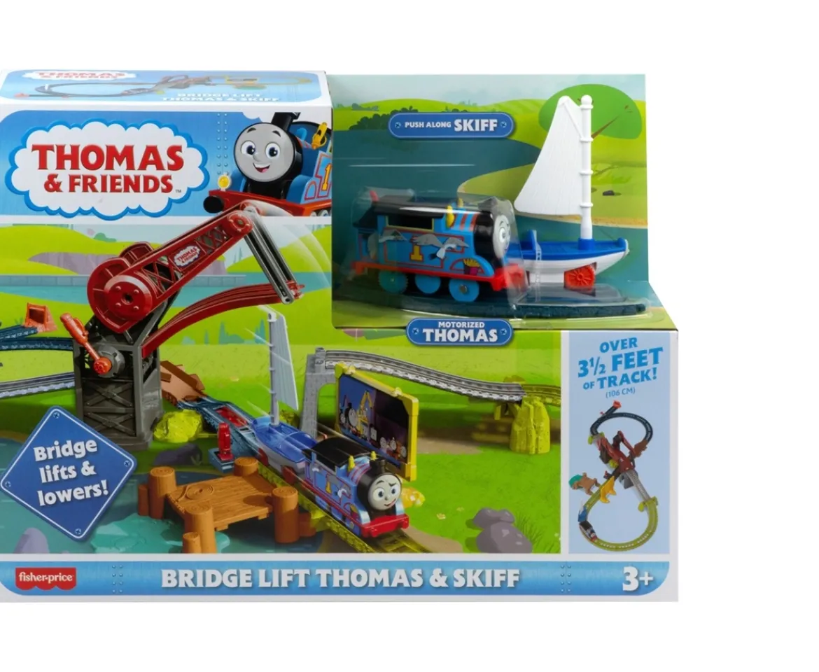 Ken Black Thomas & Friends Bridge Lift Thomas & Skiff Track Playset| Preschool & Electronic Learning