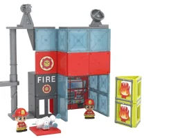 Ken Black Tile Town Fire Station Tile Set| Building & Vehicle Toys