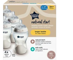 Ken Black Tommee Tippee Natural Start Anti-Colic Baby Bottle 340ml 4 Pack| Highchairs|Feeding & Soothers