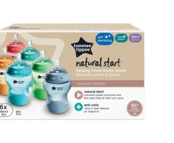 Ken Black Tommee Tippee Natural Start Anti-Colic Baby Bottle 260ml 6 Pack Multicoloured| Highchairs|Feeding & Soothers