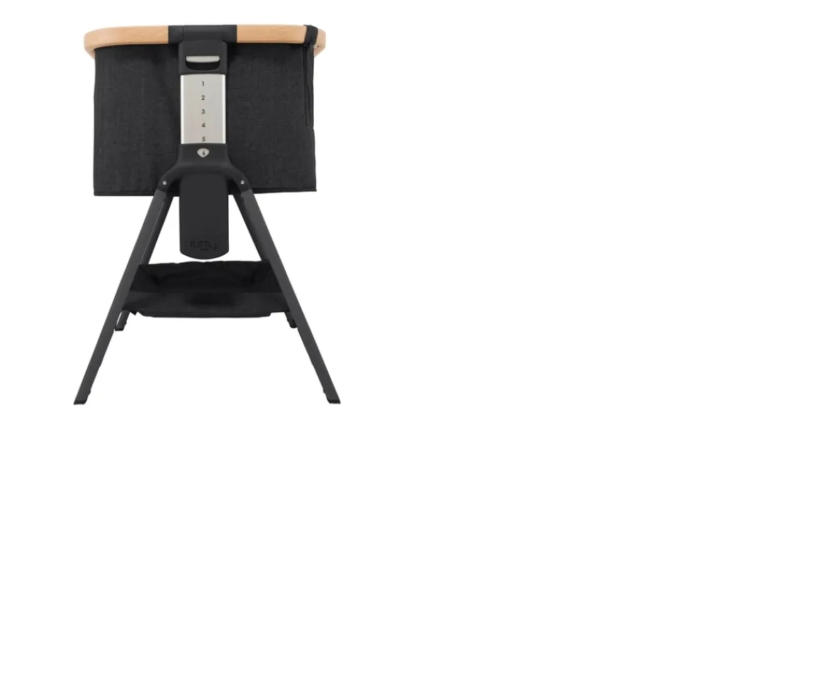 Ken Black Tutti Bambini CoZee Lite Bedside Crib - Dark Grey & Oak| Nursery Furniture & Bedding