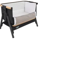 Ken Black Tutti Bambini CoZee Lite Bedside Crib - Dark Grey & Oak| Nursery Furniture & Bedding