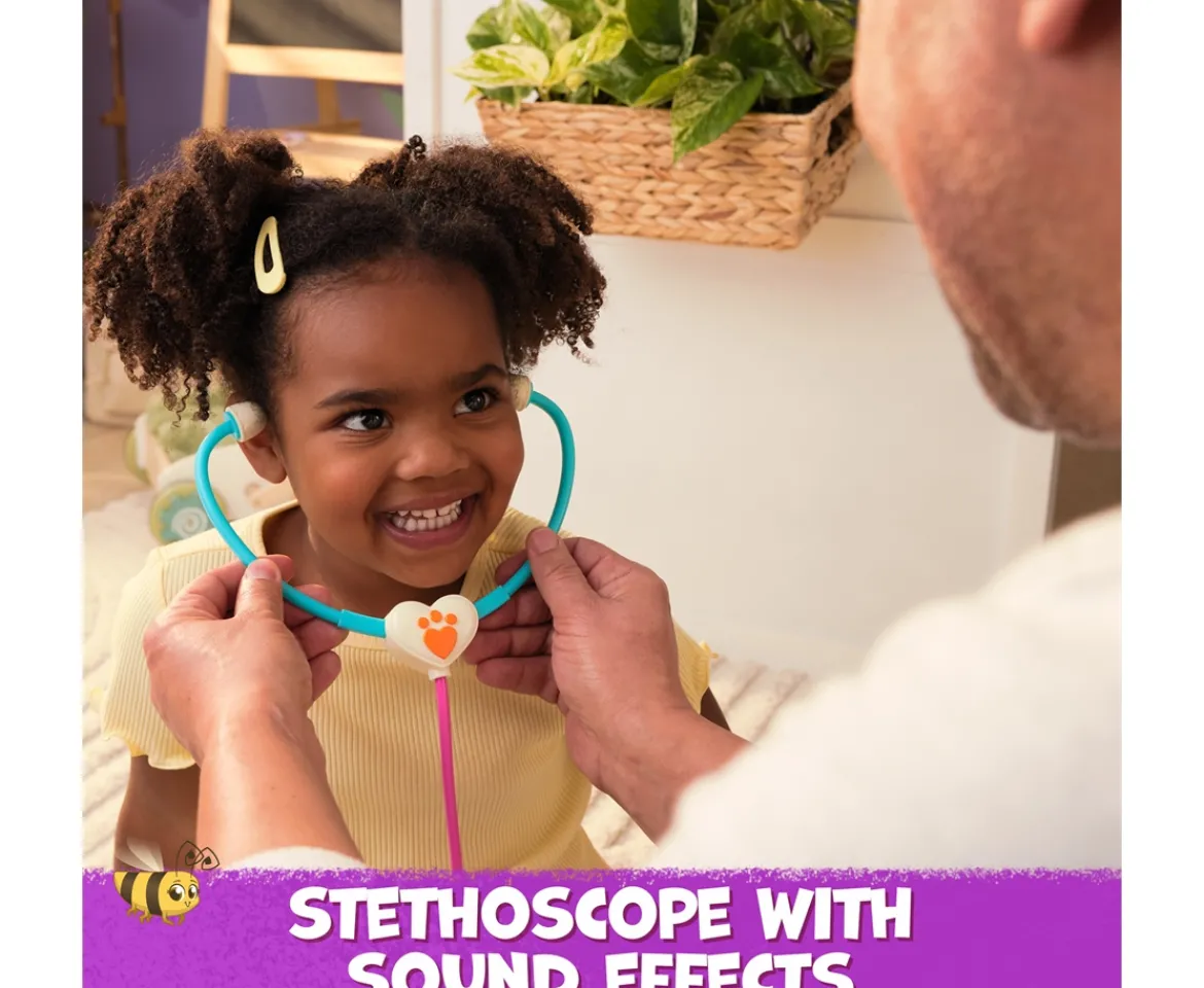 Ken Black Vida the Vet, Vet’s Bag with 5 Veterinary Doctor Kit Accessories, 1 Popcorn Plush Toy & Stickers| Preschool & Electronic Learning