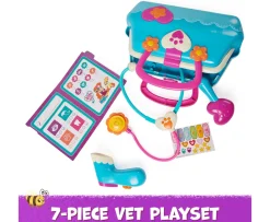 Ken Black Vida the Vet, Vet’s Bag with 5 Veterinary Doctor Kit Accessories, 1 Popcorn Plush Toy & Stickers| Preschool & Electronic Learning
