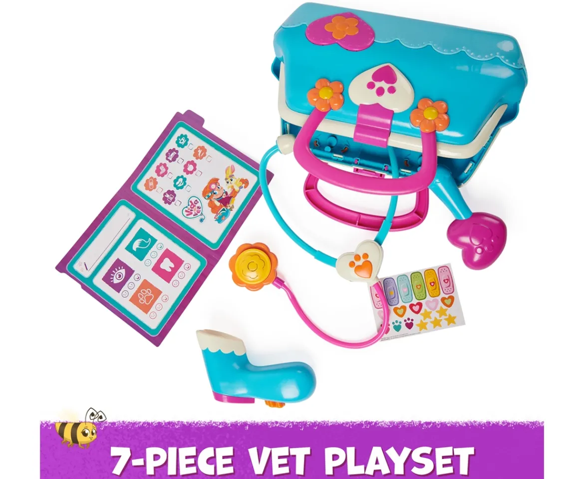 Ken Black Vida the Vet, Vet’s Bag with 5 Veterinary Doctor Kit Accessories, 1 Popcorn Plush Toy & Stickers| Preschool & Electronic Learning