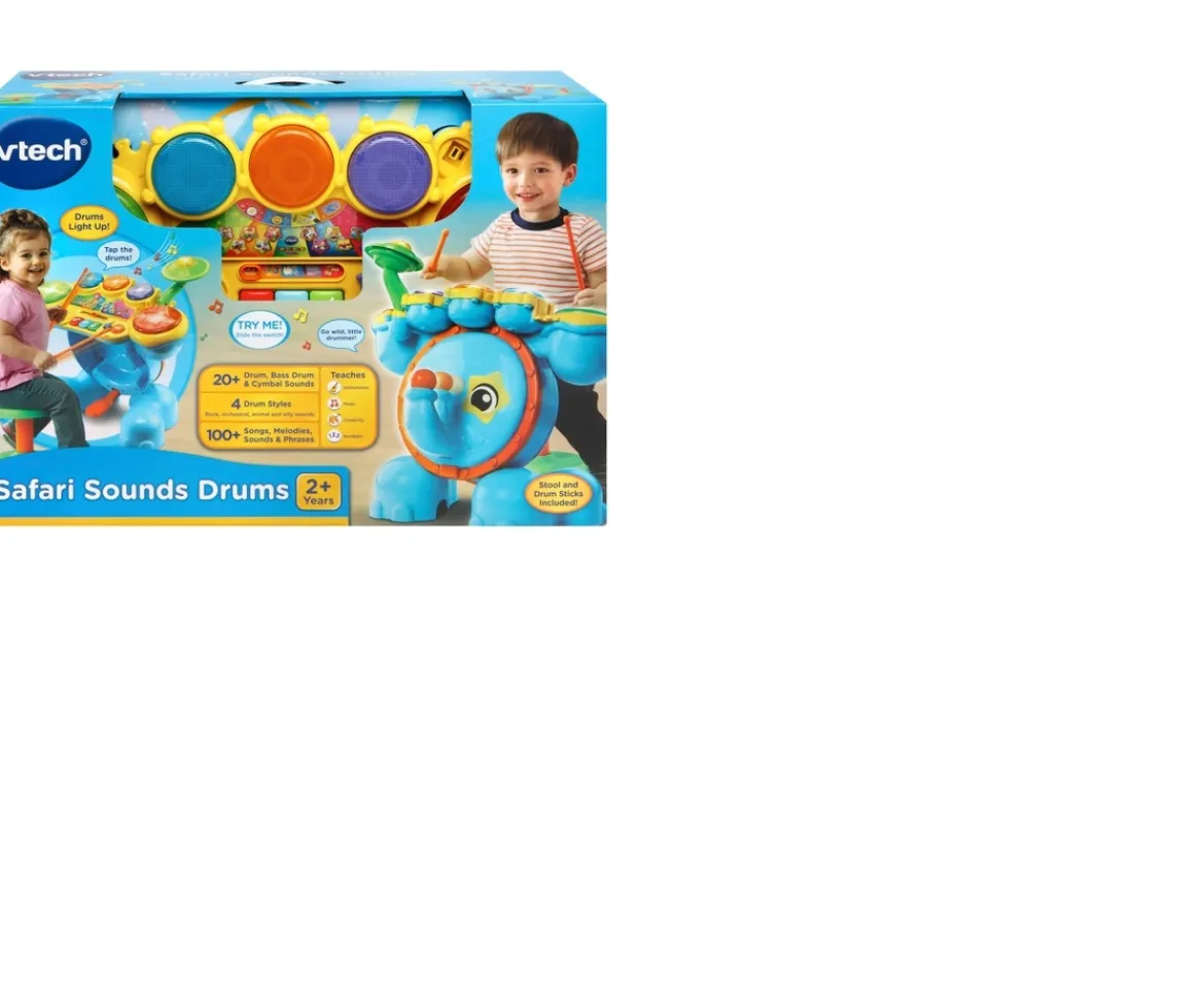 Ken Black Vtech Safari Sounds Drum| Vtech|Preschool & Electronic Learning