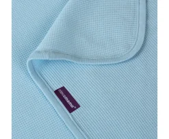 Ken Black Waffle Weave Cotton Baby Blanket Cot & Cot Bed 120x140cm| Nursery Furniture & Bedding