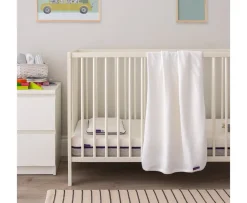 Ken Black Waffle Weave Cotton Baby Blanket Cot & Cot Bed 120x140cm| Nursery Furniture & Bedding