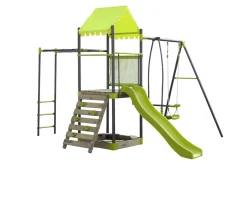 Ken Black Wooden And Metal Adventure Playset| Swings & Slides|Climbers
