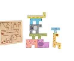 Ken Black Wooden Animal Blocks| Wooden Toys|Preschool & Electronic Learning