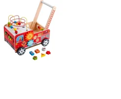 Ken Black Wooden Fire Station Wagon| Wooden Toys|Preschool & Electronic Learning